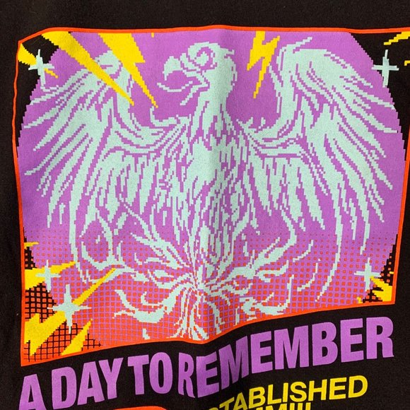 A Day To Remember Womens Small Band Concert Naivety T Shirt NES Cartridge 8 Bit - Picture 4 of 5